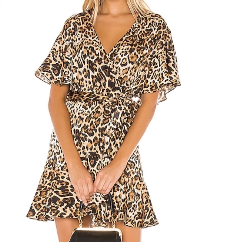 Leopard wrap dress